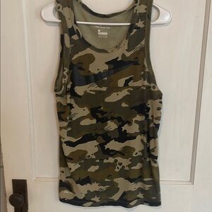 Nike Green and Brown Fitted Tank Top